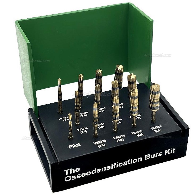 13pcs/Set Dental Osseodensification Bur Implant Maxillary Sinus Lift Drills Kit